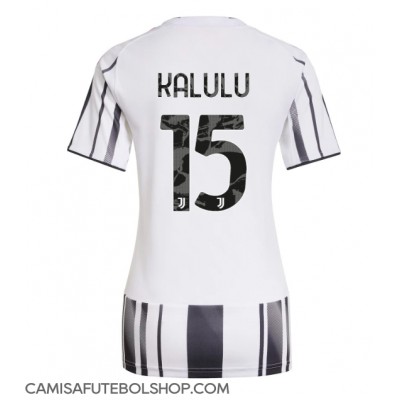 Camisa de time de futebol Juventus Pierre Kalulu #15 Replicas 1º Equipamento Feminina 2025-26 Manga Curta Camisa de time de futebol Juventus Pierre Kalulu #15 Replicas 1º Equipamento Feminina 2025-26 Manga Curta